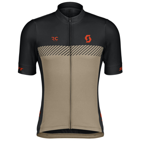 Herren Radtrikot Scott Jersey M's RC Team SS schwarz/braun mars red/toast beige