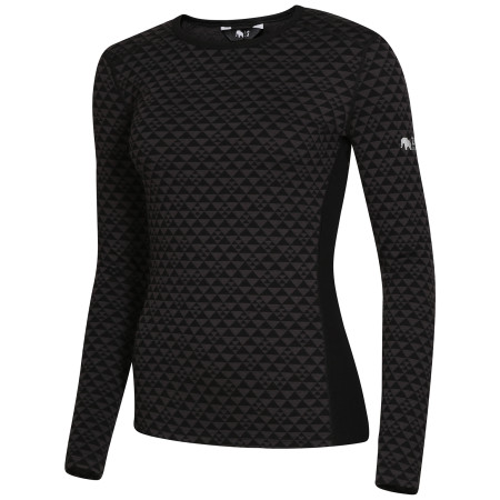 Damen-Funktionsshirt Zulu Merino 240 Long schwarz Black