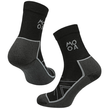 Socken MOOA Merino Adventure schwarz Black