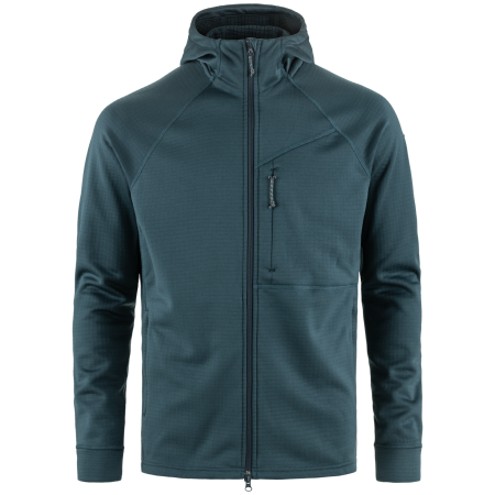 Herren-Sweatshirt Fjällräven Abisko Grid Fleece Hoodie M blau Mountain Blue