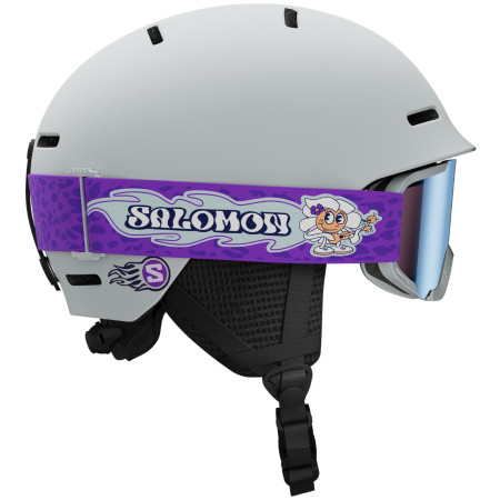 Kinder Skihelm Salomon Player Combo hellblau Ice Flow