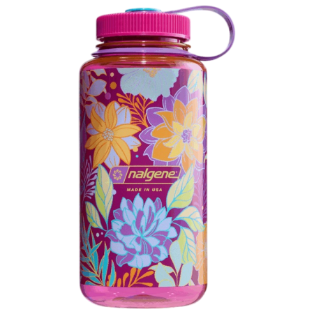 Flasche Nalgene Wide Mouth Psychedelic Botanical 1000 ml rosa Magenta/Botanical Florals