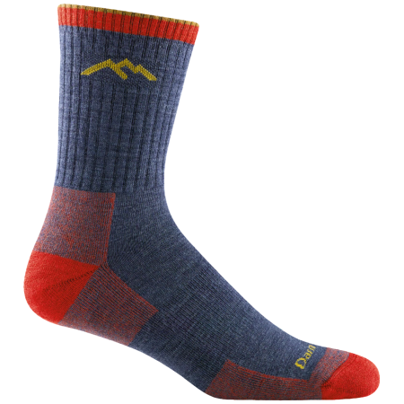 Herrensocken Darn Tough Hiker Micro Crew Midweight With Cushion blau denim