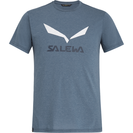 Herren-T-Shirt Salewa Solidlogo Dri-Rel M S/S Tee grau FlintStoneMelange