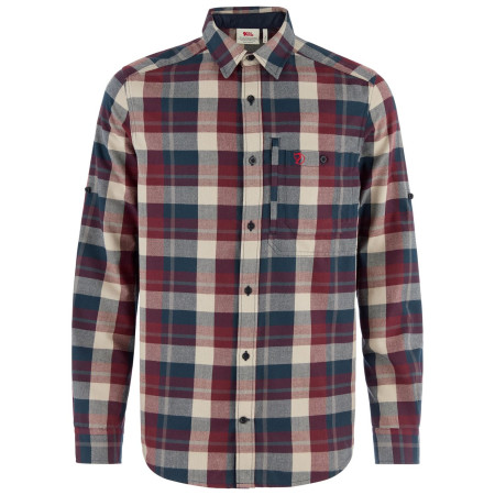 Herrenhemd Fjällräven Fjällglim Regular Shirt M dunkelblau Dark Navy-Maroon