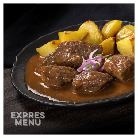 Fertigessen Expres menu KM Rindergulasch mit Bratkartoffeln