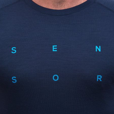 Herren-Funktionsshirt Sensor Merino Blend Typo
