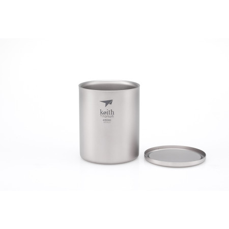 Thermotasse Keith Titanium Double-Wall Tit. Mug 450 ml silber