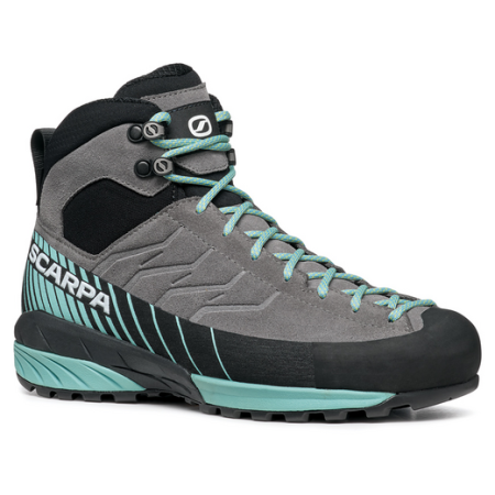 Damen Wanderschuhe Scarpa Mescalito Mid GTX WMN blau/grau Midgray-Aqua