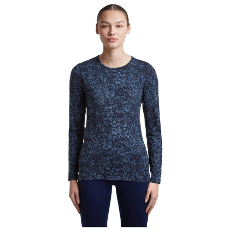 Damen-Funktionsshirt Icebreaker Women M 200 Oasis LS Crewe Moss BloomAOP