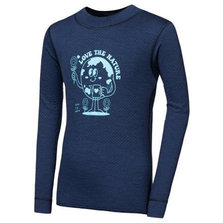 Kinder-Funktionsshirt Sensor Merino DF Planet Deep Blue dunkelblau Deep Blue