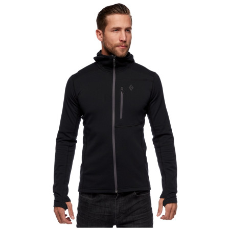 Herren Funktions-Sweatshirt Black Diamond Coefficient Fleece Hoody schwarz Black