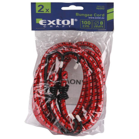 Spanngummi Extol Gummiband mit Haken 100cm x 8