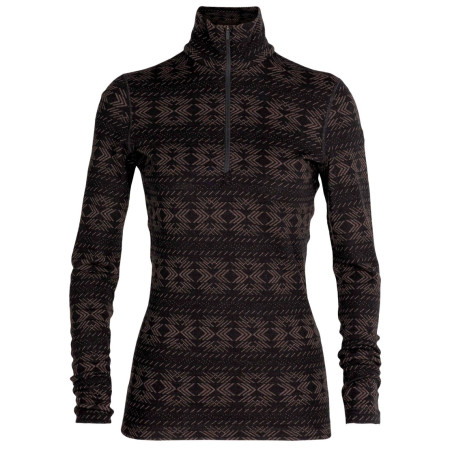 Damen-Sweatshirt Icebreaker 250 Vertex Ls Half Zip Crystalline schwarz Black/Mink/J