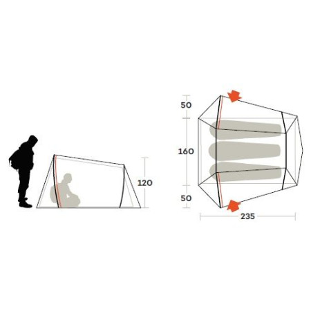 Ultraleichtes Zelt Ferrino Lightent 3 Pro