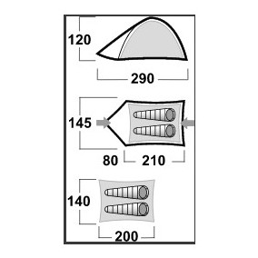 Wanderzelt Husky Bizam 2 Army