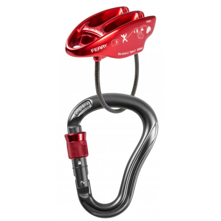 Set-Sicherungsgerät Ocún Belay Set Eagle Ferry (2019) rot red