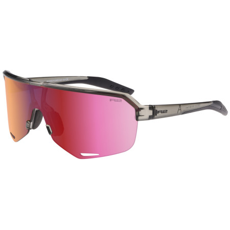 Sportbrille R2 Fluke v2 grau/rot Barva čočky : růžová Povrchová úprava čočky : černočervený chrom