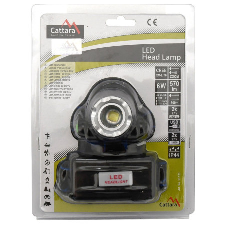 Stirnlampe Cattara LED 570lm ZOOM