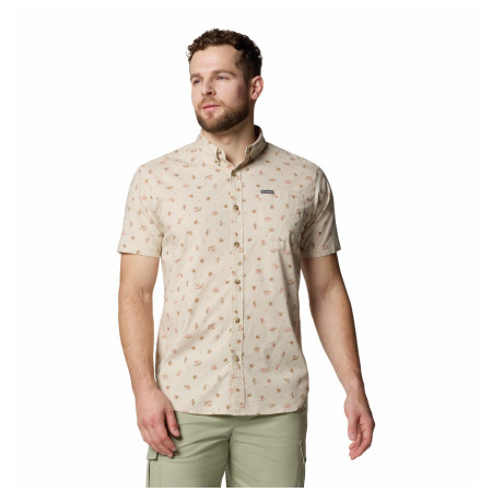 Herrenhemd Columbia Rapid Rivers™ Printed Short Sleeve Shirt beige Dark Stone Deserted
