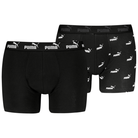Herren-Boxershorts Puma Elements Logo Print Boxers 2P