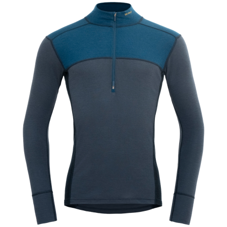 Herren-Funktionsshirt Devold Lauparen Merino 190 Zip Neck Man dunkelblau FLOOD/NIGHT/INK