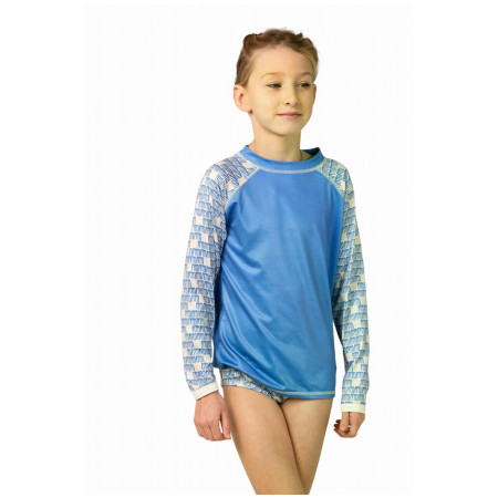 Kinder-T-Shirt DucKsday Manta LS blau/weiß Blue/Off White