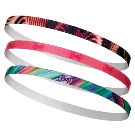 Stirnband Buff Hairband (3ks) schwarz/rosa GleamMulti