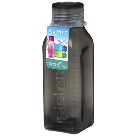 Flasche Sistema Square 475ml schwarz