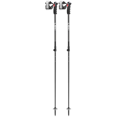 Skistöcke Leki Peak Vario 3D schwarz black-dark anthracite-orange
