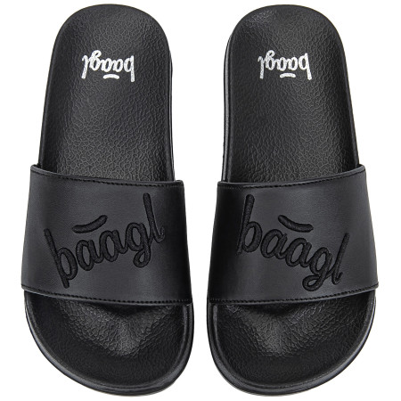 Kinderpantoffeln Baagl Logo Black