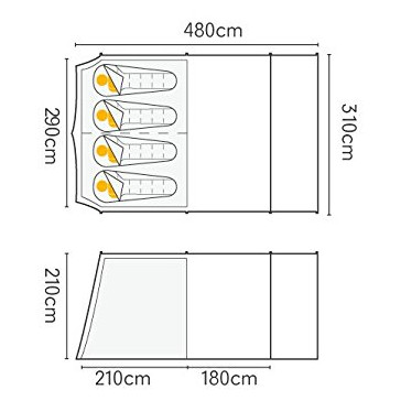Familienzelt für 4 Personen Regatta Karuna 4