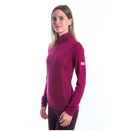 Damen-Funktionsshirt Sensor Merino Active Stehkragen, Reißverschluss