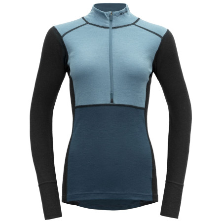 Damen-Funktionsshirt Devold Lauparen Merino 190 Zip Neck Wmn blau/hellblau Moon/Ink/Flood