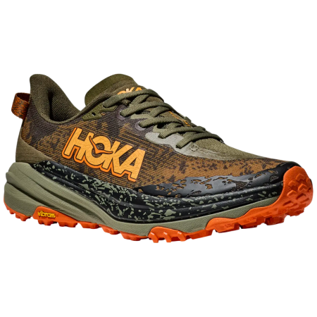 Herren Laufschuhe Hoka M Speedgoat 6 grün Antique Olive / Squash