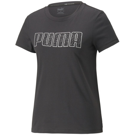 Damen-T-Shirt Puma Stardust Crystalline Short Sleeve Tee schwarz black