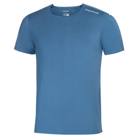 Herren-T-Shirt Progress Technic blau petrol melír