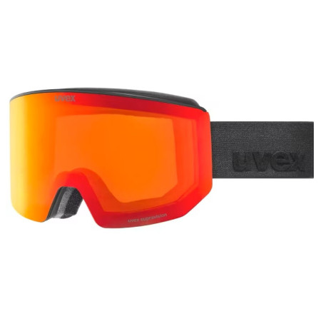 Skibrille Uvex Lace Attract FM orange BLACK MATT DL/RED-ORANGE S2