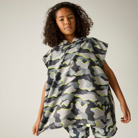 Kinder-Poncho Regatta Kids Towel Robe DrkStrmCamo
