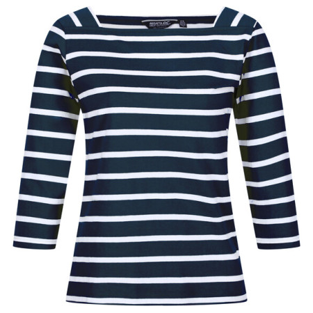 Damen-T-Shirt Regatta Polexia dunkelblau Navy/WhitStr