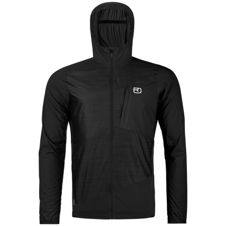 Herren Softshell-Jacke Ortovox Trace Windbreaker Jacket M schwarz Black Raven