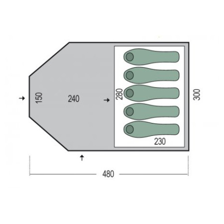 Zelt Pinguin Campus 5 Duralu