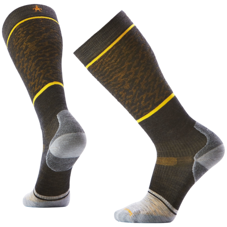 Ski-Socken Smartwool Snowboard Targeted Cushion Retro Line OTC schwarz/gelb CHARCOAL