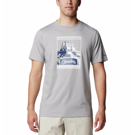 Herren-T-Shirt Columbia Csc™ Seasonal Logo Tee grau Columbia Grey Hthr, Arid Trails