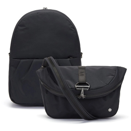 Urban-Rucksack Pacsafe Citysafe CX convertible backpack schwarz Econyl Black