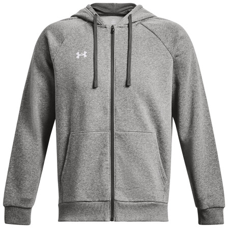 Herren-Sweatshirt Under Armour Rival Fleece FZ Hoodie grau Castlerock Light Heather / / White