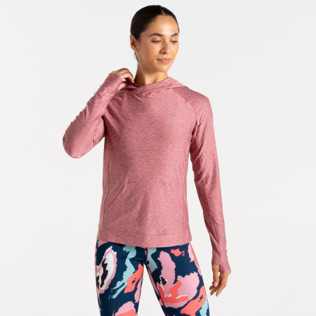 Damen-T-Shirt Dare 2b Sprint Cty Hoodie weiß/rosa Lilas Marl