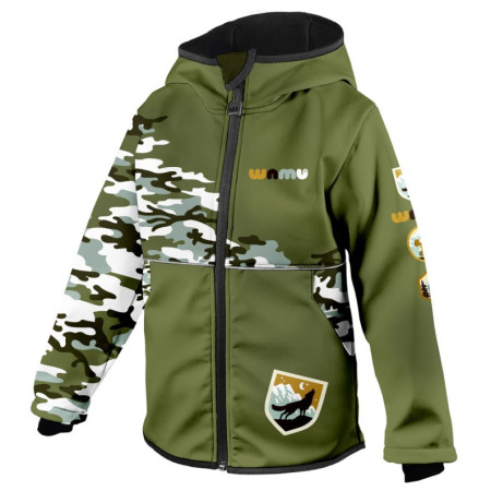 Kinder-Softshell-Jacke WAMU Khaki khaki KHAKI