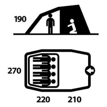 Familienzelt Husky Minar 4