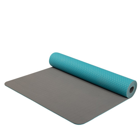 Unterlage Yate Yogamatte doppellagig TPE blau/grau